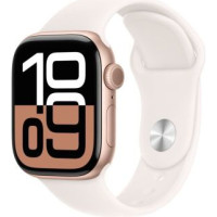 Apple Watch Series 10 GPS 46 mm rožzelta alumīnija korpuss ar gaiši sārtu sporta siksniņu - M/L MWWU3 EU