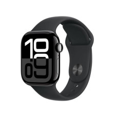 Apple Watch Series 10 GPS 42 mm melns alumīnija korpuss ar melnu sporta siksniņu - S/M MWWE3 EU