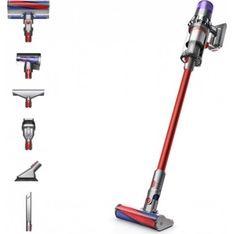 Dyson V11 Fluffy Nikiel/Czerwień
