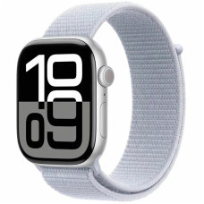 Apple Watch Series 10 GPS 46 mm sudraba alumīnija korpuss ar zilu mākoņa sporta siksniņu MWWN3 EU