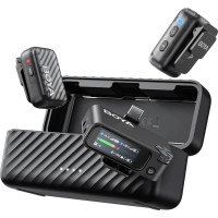 Boya Microphone Wireless BOYAMIC 2-02 2.4GHz, AI Powered Noise Cancellation with 2 receivers and 1 transmitter (Type-C) Black EU