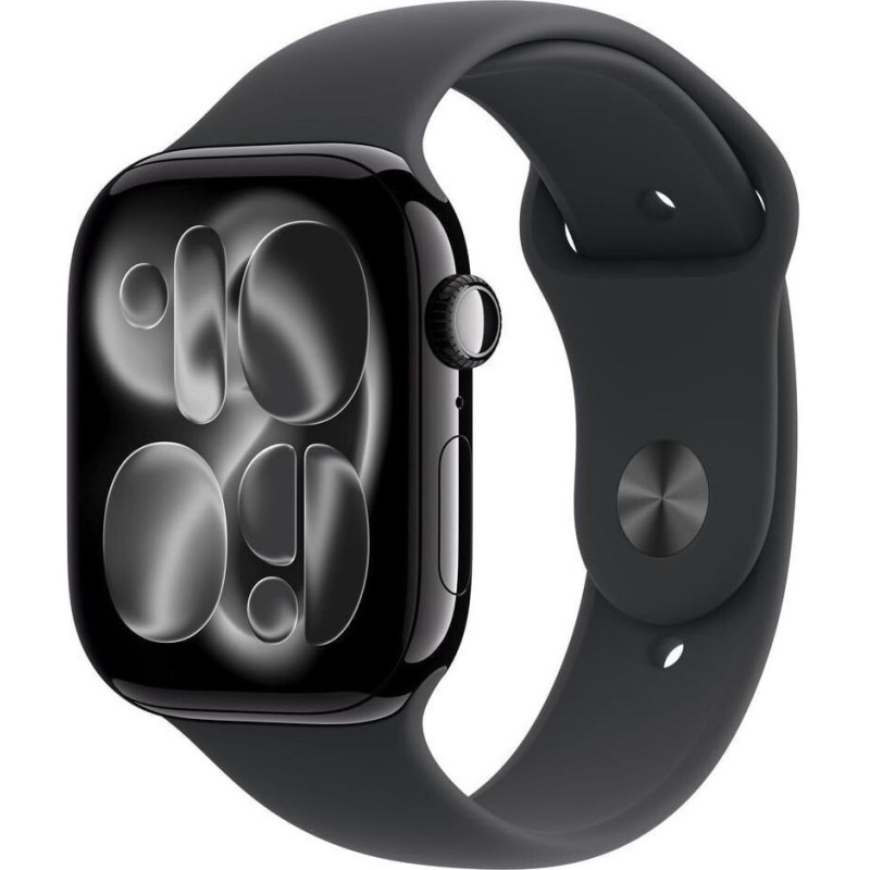 Apple Watch Series 11&nbsp;GPS + Cellular 46mm&nbsp;Jet Black Aluminium Case | Black Sport Band - S/M