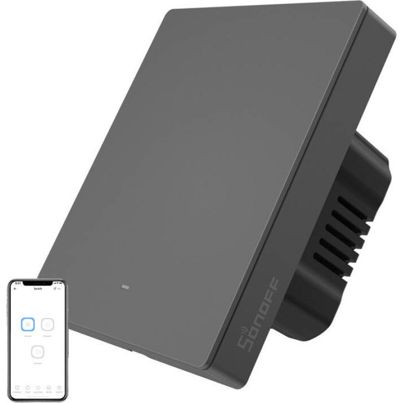 Sonoff Smart WiFi wall switch SONOFF M5-1C-80 (1-channel, for frame, graphite)