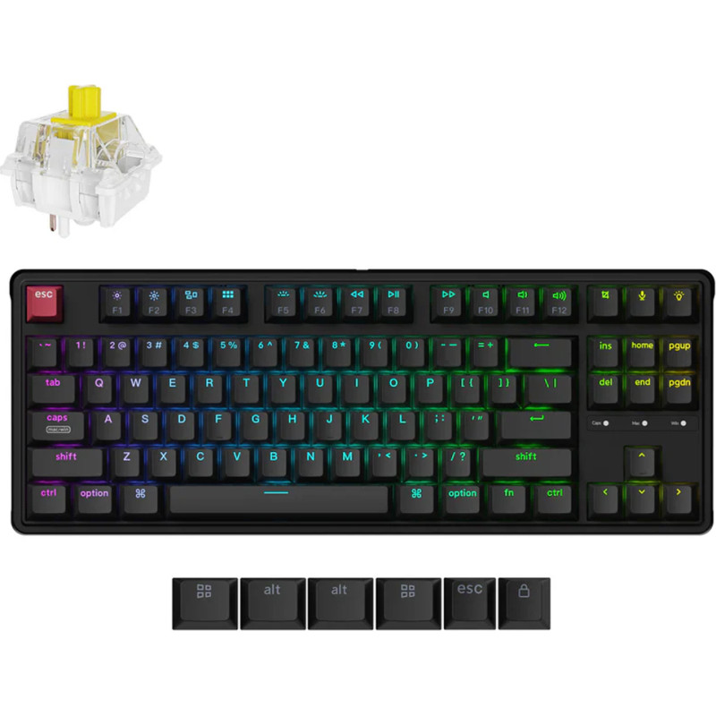Keychron C3 Pro 8K, Keychron Super Banana Switch, Black, US