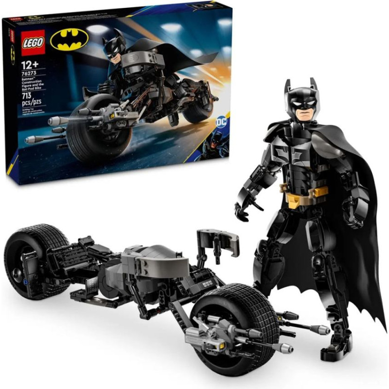 Lego BATMAN 76273 Betmena konstruktora figūriņa un Betmena Poda motocikls