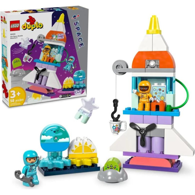 Lego DUPLO 10422 3IN1 Kosmosa kuģa piedzīvojums