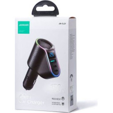 Joyroom Car Charger 4-in-1, Bluetooth Fm Transmitter C+C+U+Cigarette, PD 150W, Black (JR-CL21)