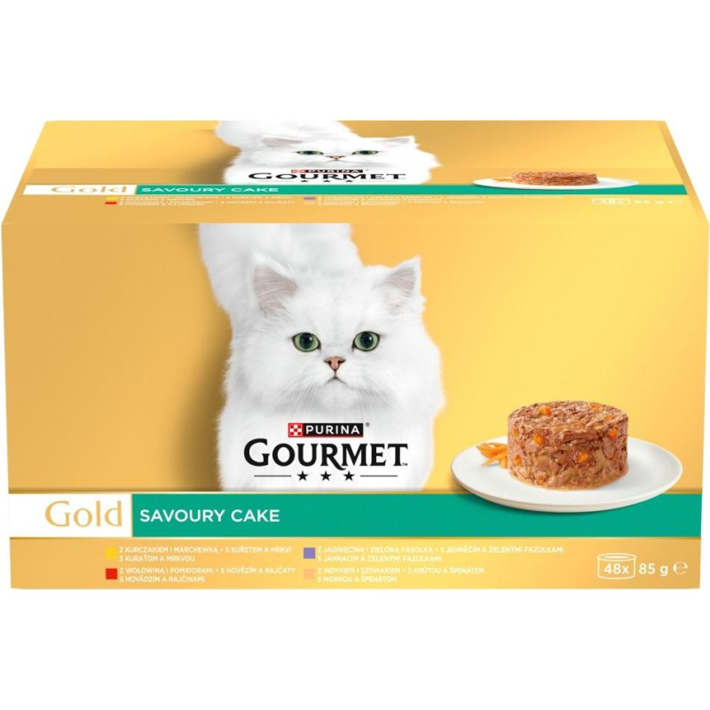 Purina Nestle PURINA Gourmet Gold Savoury cake - wet cat food - 48x85g