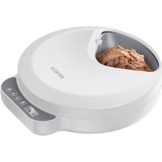 Rojeco F26 4 Meals Cat Feeder Button Version with 2 Ice Packs (white)