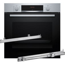 Bosch HBA514BS3 oven + BOSCH HEZ538000 single-level telescopic runners