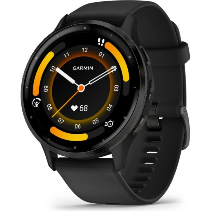 Garmin Venu 3 3.56 cm (1.4") AMOLED 45 mm Digital 454 x 454 pixels Touchscreen Black Wi-Fi GPS (satellite)