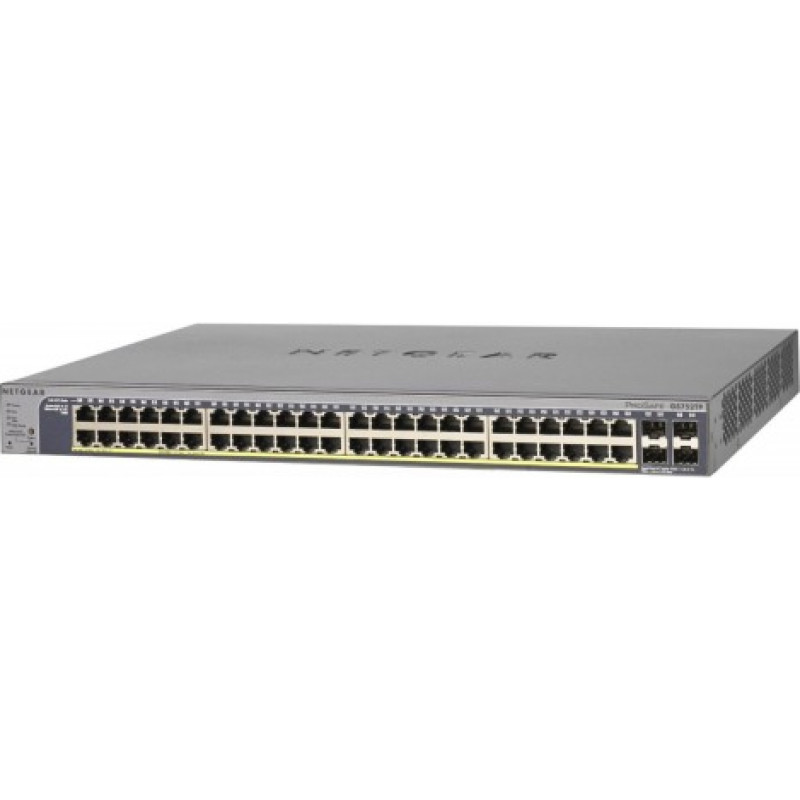 Netgear GS752TP-300EUS network switch Managed L2/L3/L4 Gigabit Ethernet (10/100/1000) Power over Ethernet (PoE) 1U Black