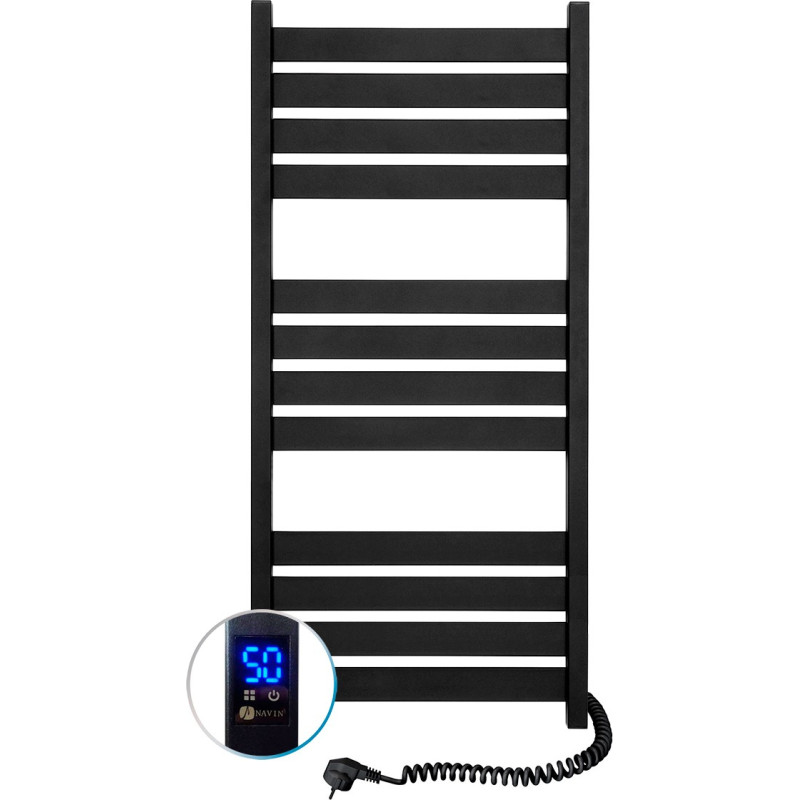 Navin Elektriskais dvieļu žāvētājs Largo 500*1200 Sensor, labā puse, melns, 12-244053-5012.