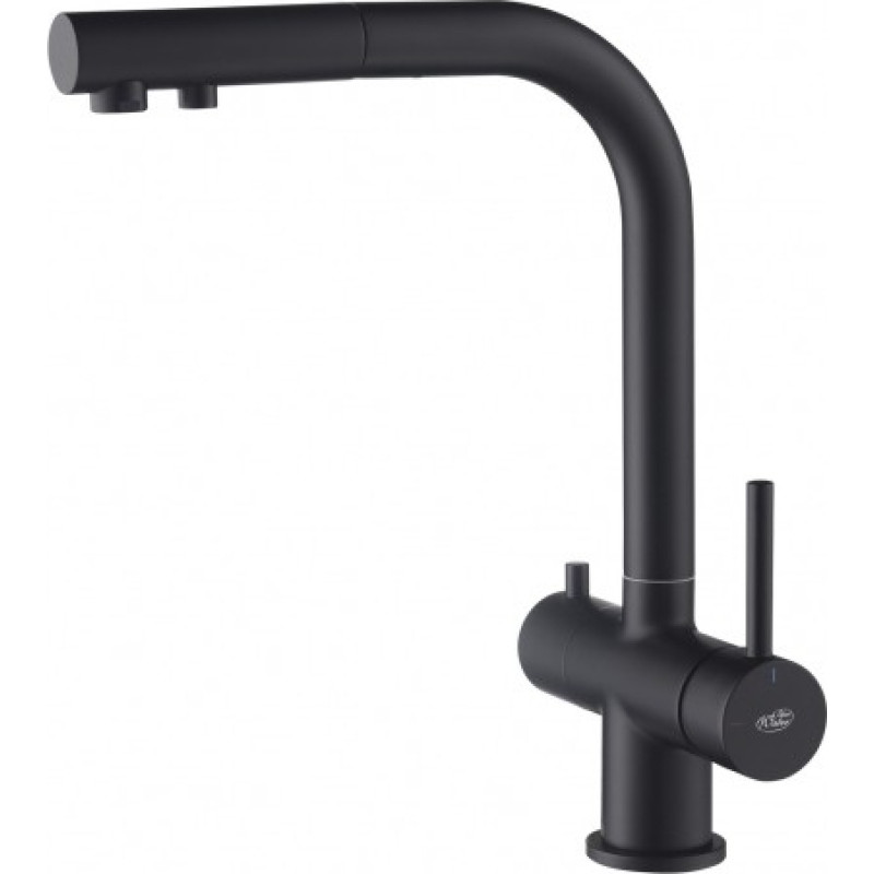 Bluewater Virtuves jaucējkrāns Blue Water APALA, melns, matēts.
