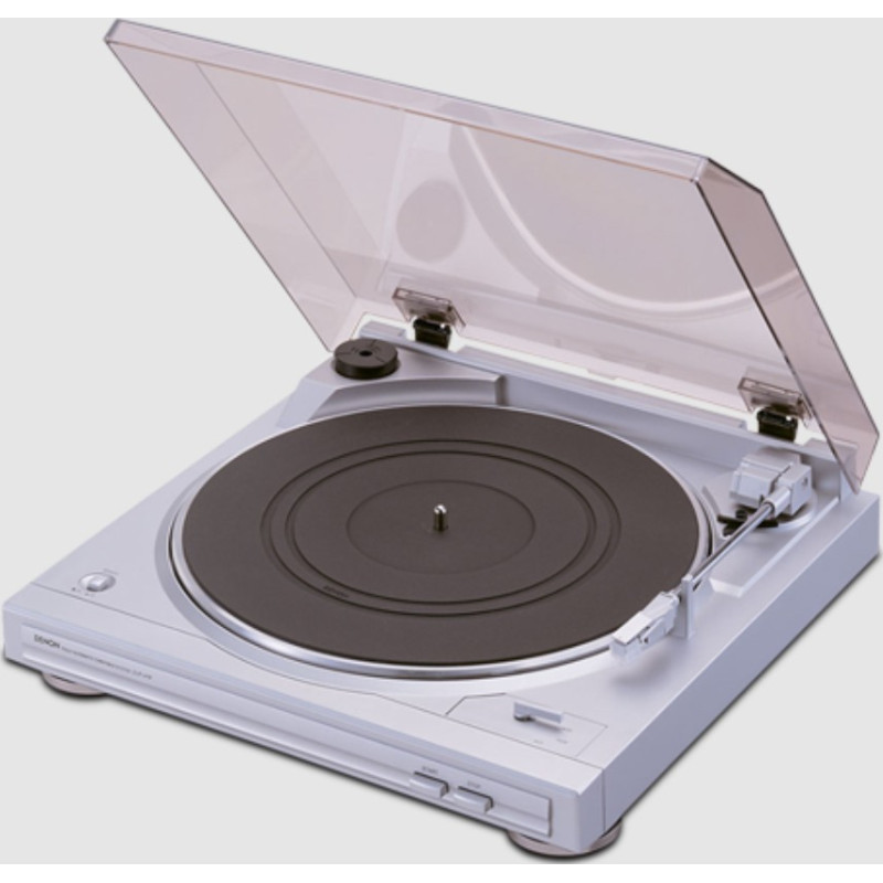 Denon Vinila atskaņotājs DP-29F, sudraba krāsā.