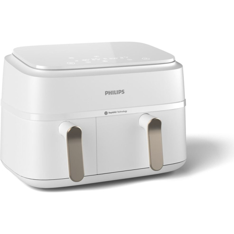 Philips 3000 series NA353/10 fryer Double 9 L Stand-alone 2750 W Hot air fryer Silver, White