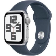 Apple Skatīties sērija 10 GPS 46mm sudraba alu gadījumā, džinsa sporta joslā M/L EU MWWWM3