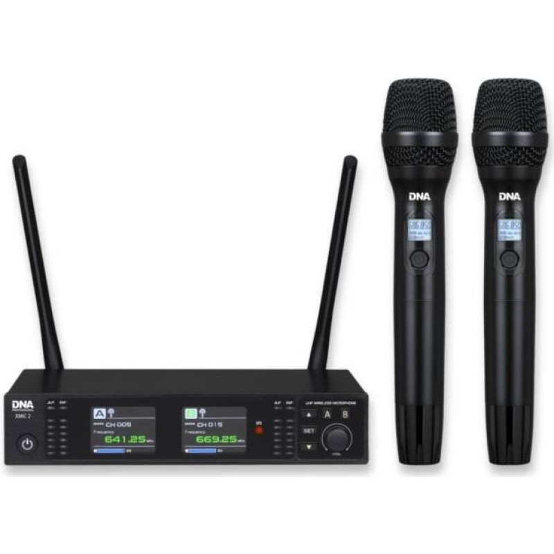 Dna Professional XMIC 2 - Wireless dual set: 2 x handheld microphones + receiver (518&ndash;542 MHz)