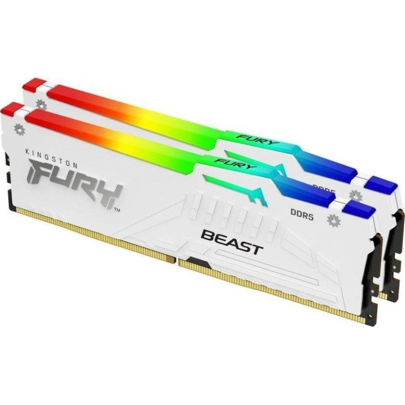 Kingston Fury Pamięć Kingston Fury Beast RGB, DDR5, 32 GB, 5200MHz, CL40 (KF552C40BWAK2-32)