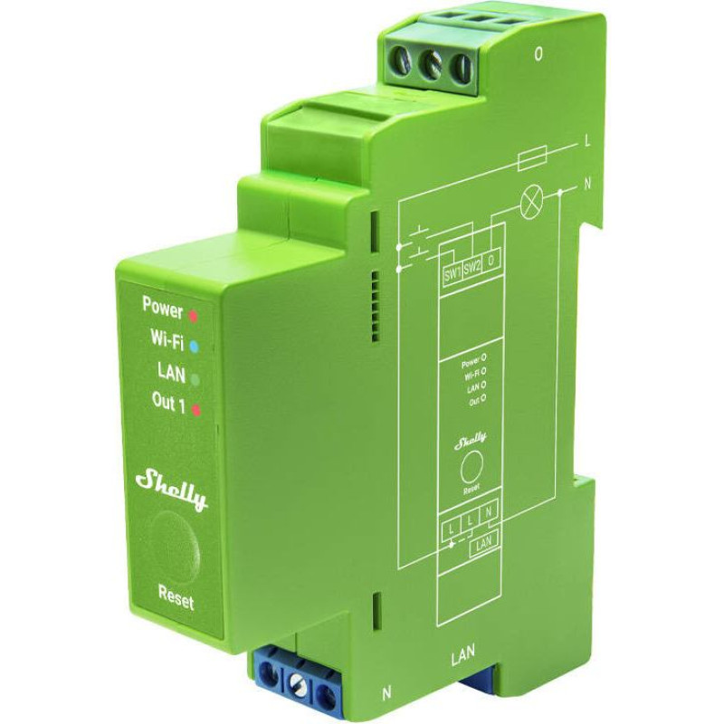 Shelly Pro Dimmer 1 DIN Rail Smart Switch, 1-channel