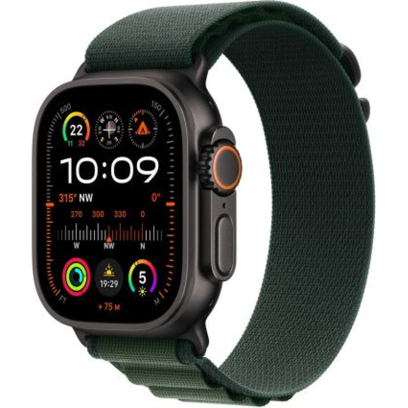 Apple Watch Ultra 2 GPS + Cellular 49mm Titanium case with Alpine Band Dark Green EU MX4R3