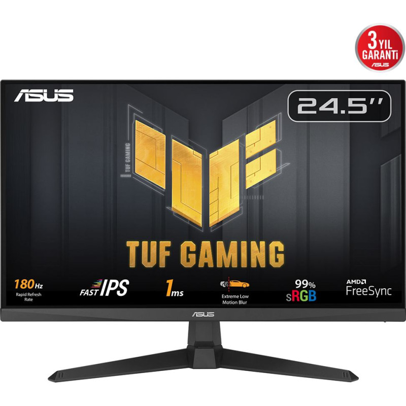 Asus TUF Gaming VG259Q3A monitori 62,2 cm (24.5") 1920 x 1080 pikseļi Full HD LED Melns