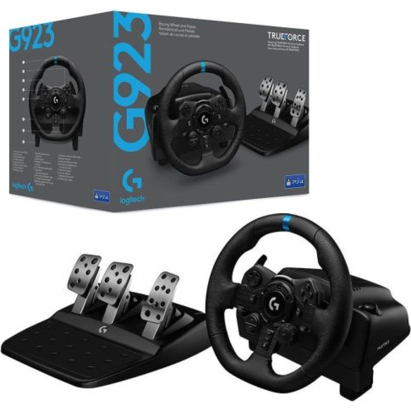 Logitech Racing Wheel G923 TrueForce with Pedals for PC, PS5, PS4, Black EU (941-000149)