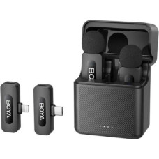 Boya Microphone Wireless BY-V3 Combo 2.4GHz, with 2 transmitters and 2 receivers (Type-C and Lightning) Black EU