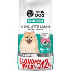 John Dog Good Form Adult Mini  Veal with lamb - dry dog food - 12 kg