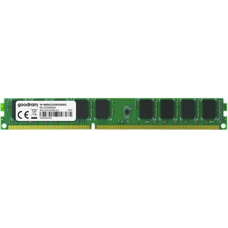 Goodram UDIMM ECC 8GB 1Rx8 3200MHz PC4-25600 W-MEM3200E4S88G