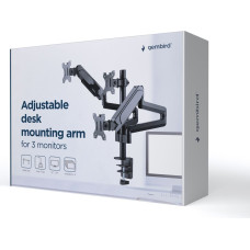 Gembird MA-DA3-01 monitor mount / stand 68.6 cm (27") Desk Black