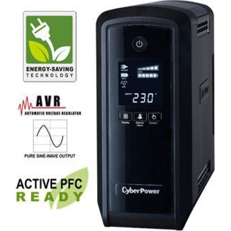 Cyberpower CP900EPFCLCD uninterruptible power supply (UPS) Standby (Offline) 0.9 kVA 540 W 6 AC outlet(s)