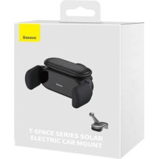 Baseus Car Mount T-Space Solar Electric Phone Holder (5.4 to 6.7 inch) Black (C40351300111-00)
