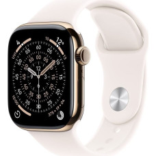 Apple Watch Series 11&nbsp;GPS + Cellular 46mm&nbsp;Gold Titanium Case | Light Blush Sport Band - M/L