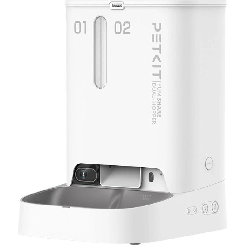 Petkit Yumshare Dual-Hopper Wireless Smart Pet Feeder 5L with Camera White EU