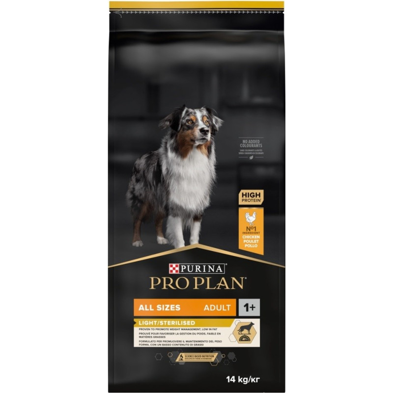 Purina Nestle PURINA Pro Plan Light Sterilised All Sizes Adult - dry dog food - 14kg