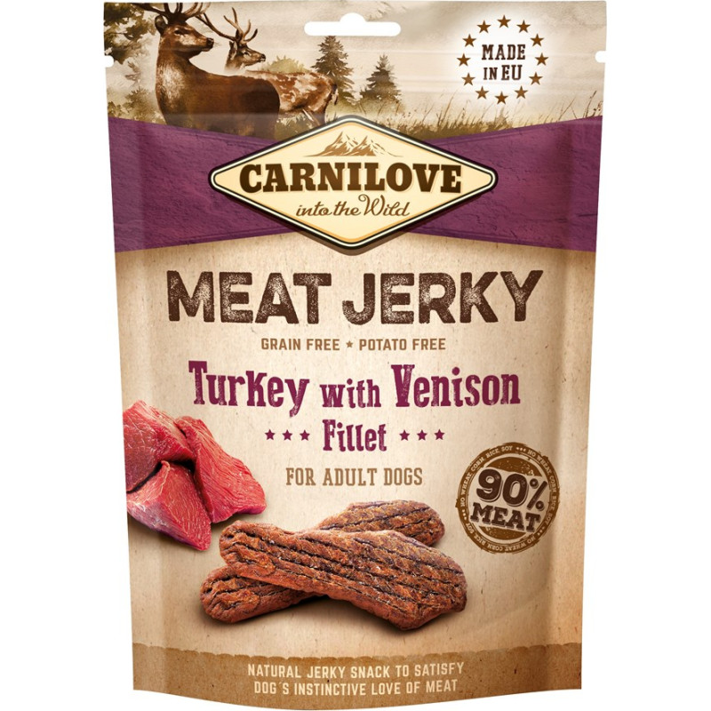 Carnilove Meat Jerky Turkey with Venison - dog snack - 100 g