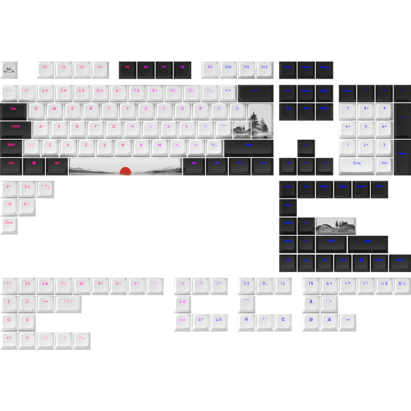 Dark Project Fuji Keycaps, UK/DE/AT/ES/IT/FI/NO/SE/DK