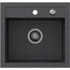 Quadron Virtuvinė plautuvė Quadron JOHNNY 110 HCQJ5047CZK, juoda