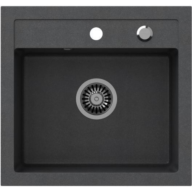 Quadron Virtuvinė plautuvė Quadron JOHNNY 110 HCQJ5047CZK, juoda