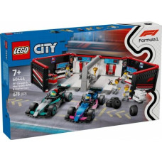 Lego F1 garāža un Mercedes-AMG un Alpine automašīnas