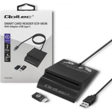 Qoltec Intelligenst smart ID card reader, USB type C