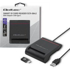 Qoltec Smart chip card scanner USB 2.0 Plug&play