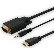 Savio Cable HDMI CL-198 HDMI(M)-VGA(M) audio1,8
