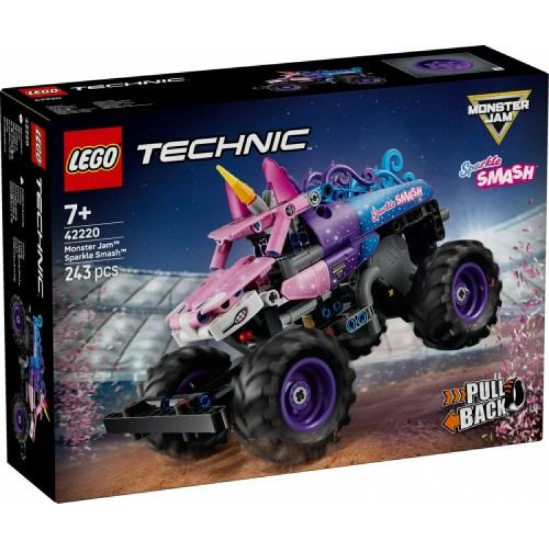 Lego Blocks Technic 42220 Monster Jam Sparkle Smaash Pull-Back