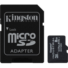 Kingston Technology 8GB microSDHC Industrial C10 A1 pSLC Card + SD Adapter