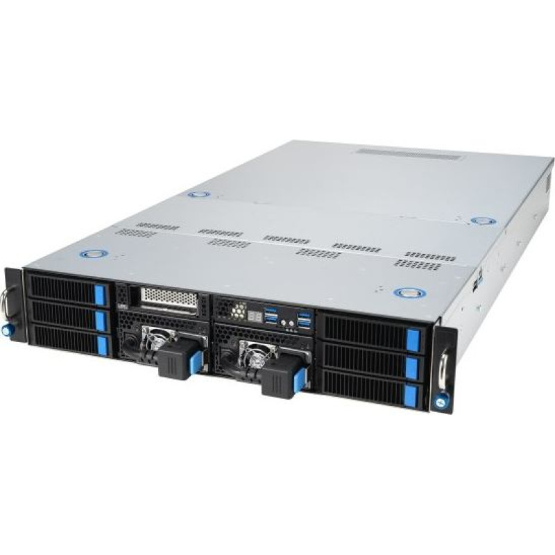 Asus 90SF0251-M004X0 server barebone Intel C741 Rack (2U) Black, Steel