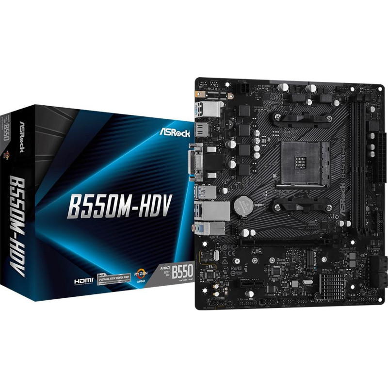 Asrock B550M-HDV Socket AM4 micro ATX AMD  B550