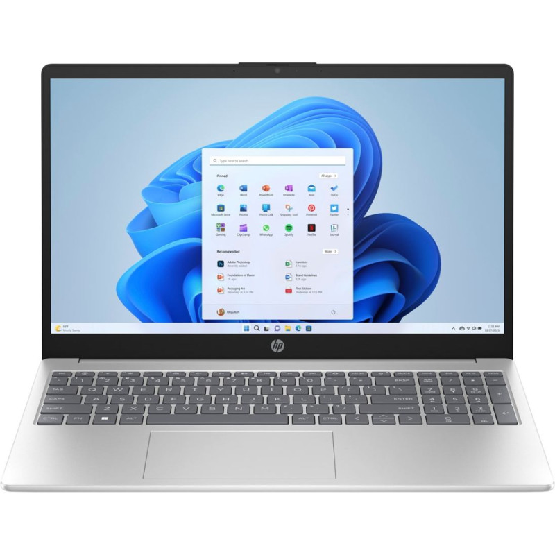 Hewlett-Packard HP 15-fd1063nw Ultra 7 155H 15,6"FHD IPS 300nits AG 24GB DDR5 5600 SSD512 Intel Arc Cam 720p 41Wh Win11 Natural Silver 2Y