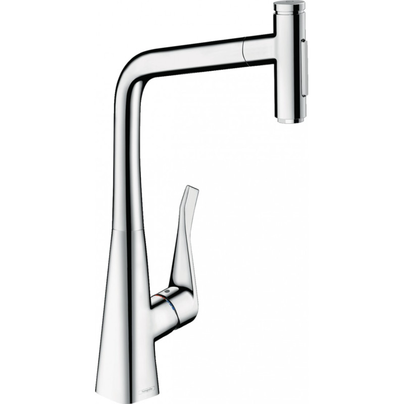 Hansgrohe Virtuves jaucējkrāns ar izvelkamu &scaron;ļūteni &ndash; Metris Select M 73820000.